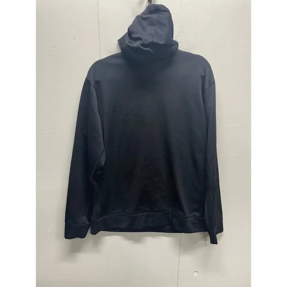 Nike Men's Hoodie Sweatshirt Size Large Therma-Fit Black & Neon Yellow